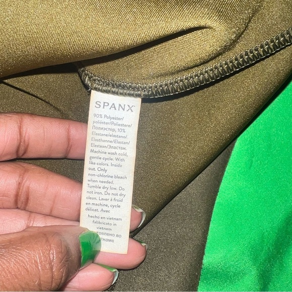 NWT Spanx Olive Green Faux Suede Dress size XS - Picture 8 of 8